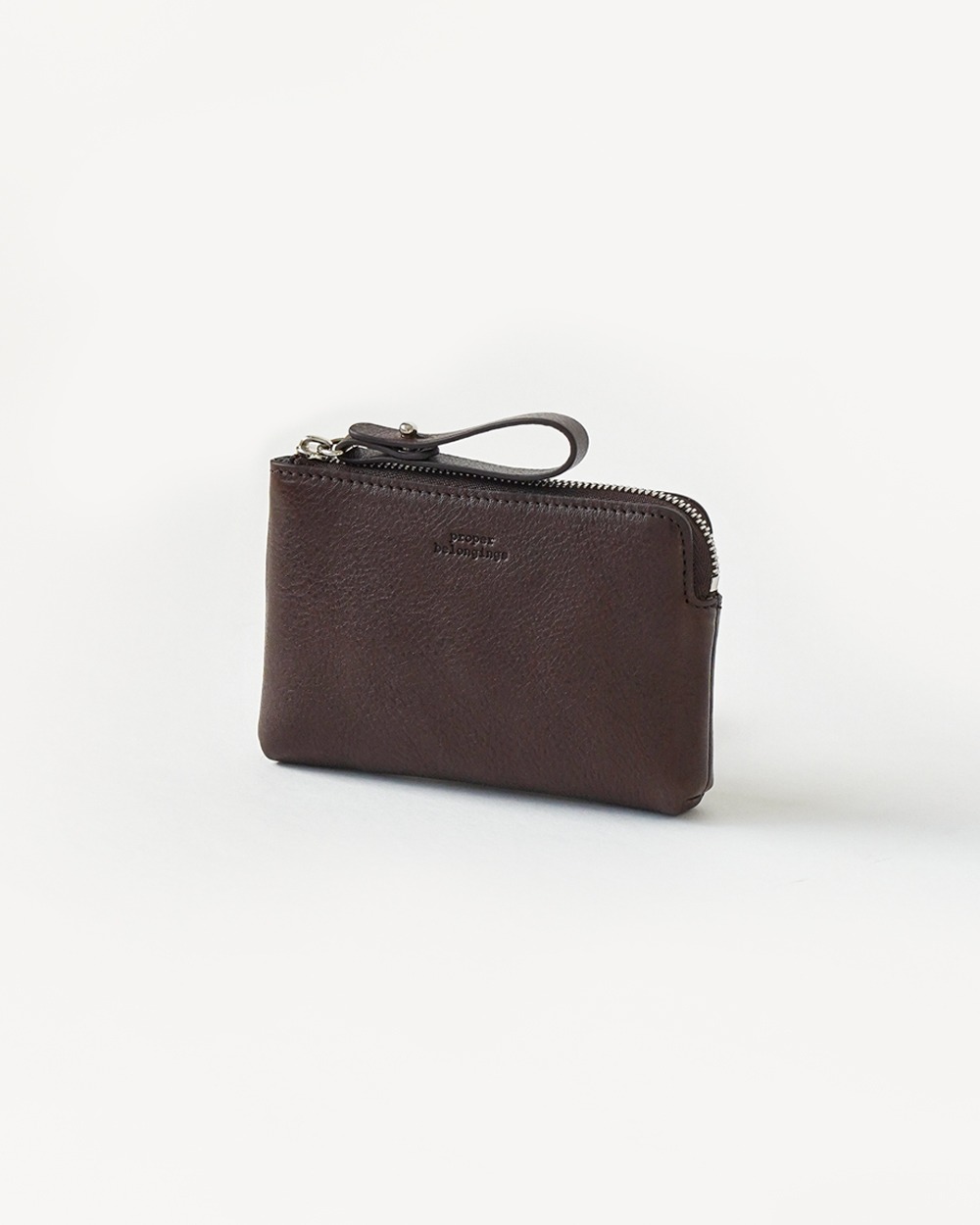 [Vege-tanned Leather] Proper Zipper Wallet / Chocolate