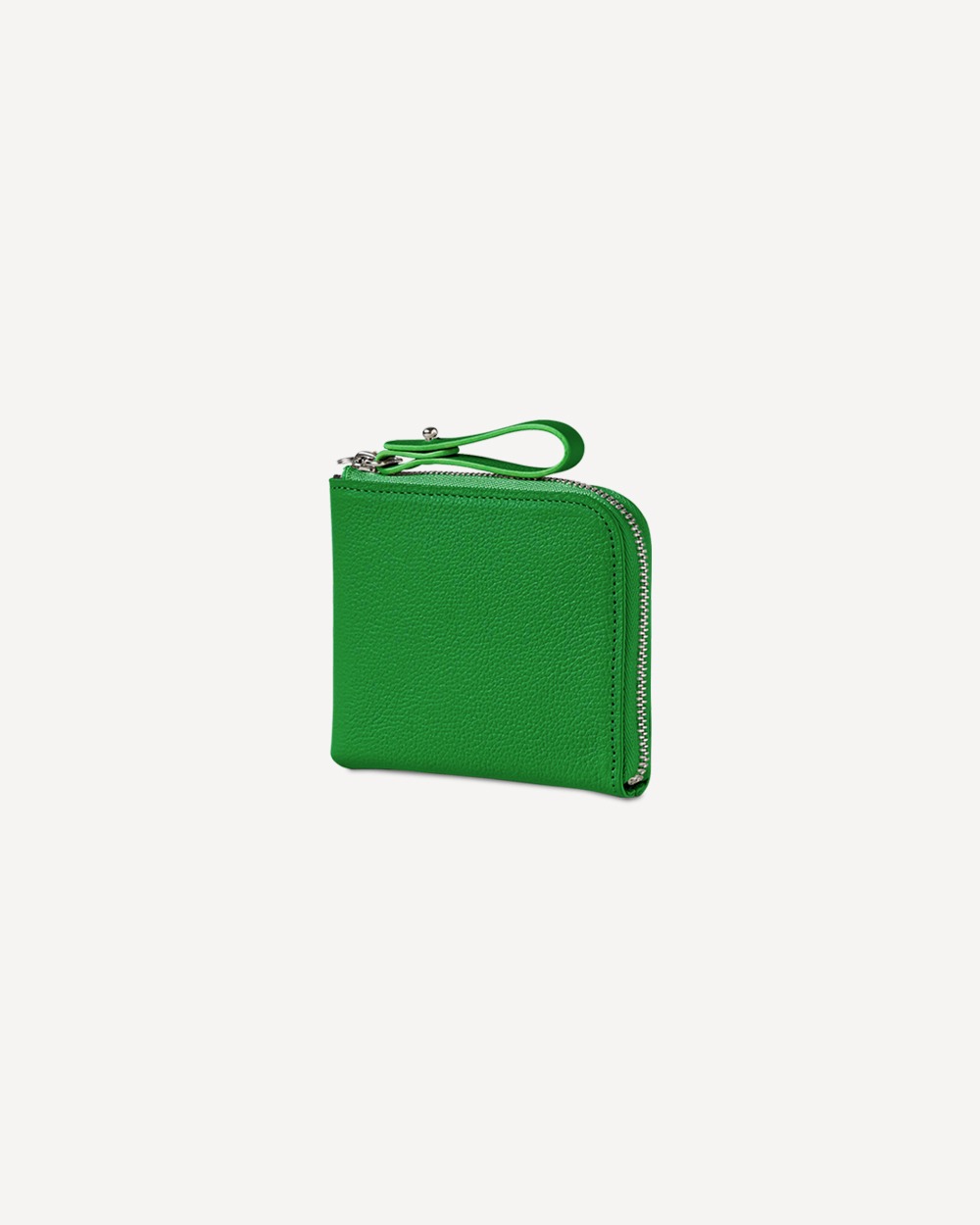 Roomy Zipper Wallet / Green pea